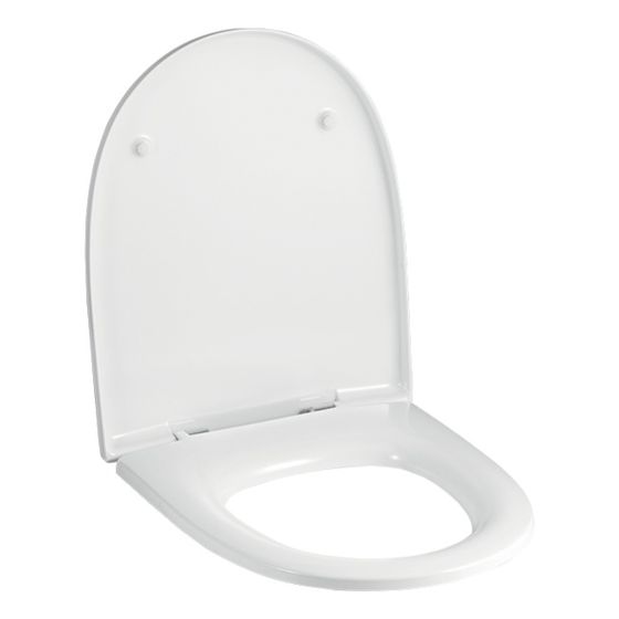 Geberit WC-Sitz Vivano mit Absenkautomatik, Befestigung von oben, Weiß/glänzend