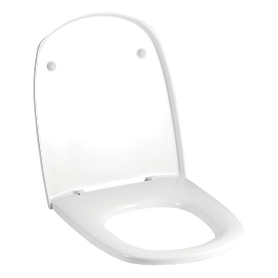 Geberit Vitelle WC-Sitz ohne Absenkautomatik, Befestigung von oben, Weiß/glänzend