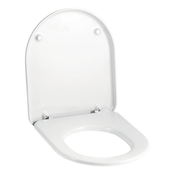 Geberit Mango WC-Sitz ohne Absenkautomatik, Befestigung von unten, Weiß/glänzend