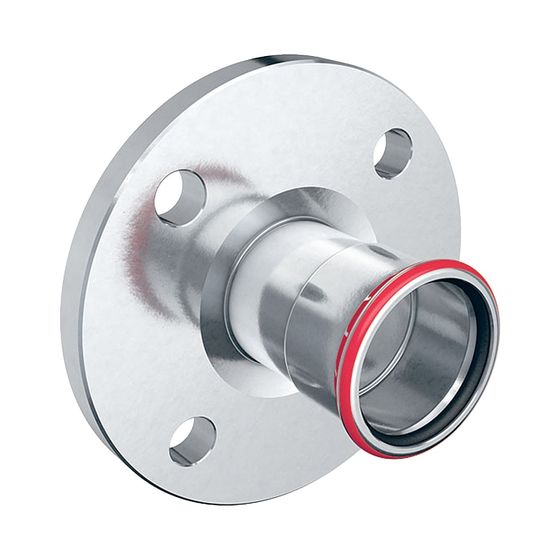 Geberit Mapress C-Stahl Flansch 6 bar, mit Pressmuffe Außendurchmesser 88,9mm, DN 80
