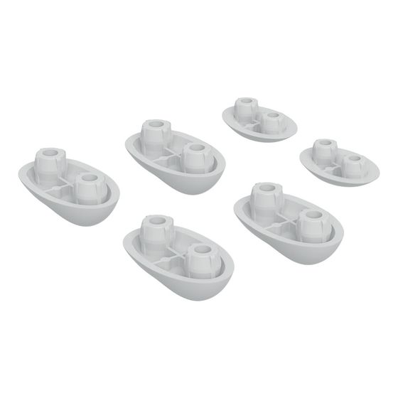 Geberit Set Puffer für WC-Sitzring und WC-Deckel, für Geberit AquaClean 8000plus, 8000 Manhattan