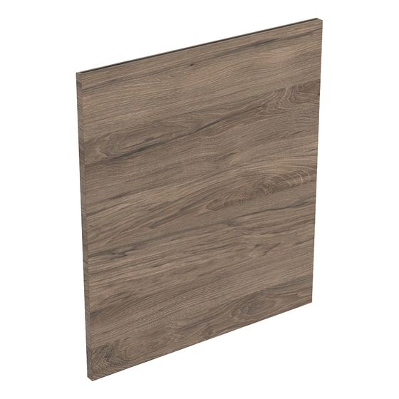 Geberit Schubladenfront für Acanto Seitenschrank mit 2 Schubladen, Breite 45cm, Nussbaum hickory, Melamin Holzstruktur