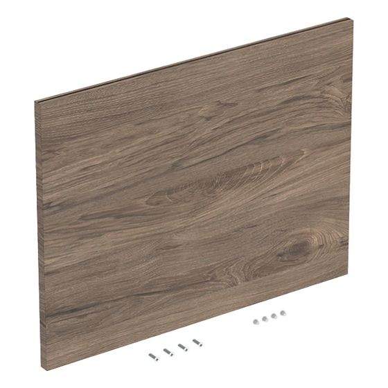 Geberit iCon Schubladenfront für Unterschrank für Handwaschbecken, 1 Schublade, Waschtisch 53cm, Nussbaum/Melamin Holzstruktur