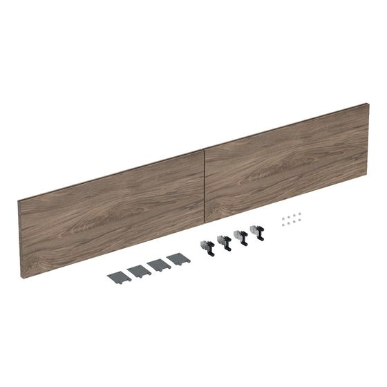 Geberit iCon Set Schubladenfronten für Unterschrank für Doppelwaschtisch 2 Schubladen Waschtisch 120cm Nussbaum/Melamin Holzs