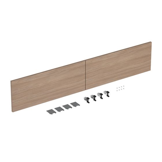 Geberit iCon Set Schubladenfronten für Unterschrank für Doppelwaschtisch 2 Schubladen, Waschtisch 120cm, Eiche/Melamin Holzstr