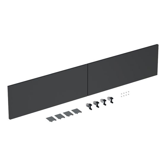 Geberit iCon Set Schubladenfronten für Unterschrank für Doppelwaschtisch, 2 Schubladen, B Waschtisch 120cm, Lava lackiert matt