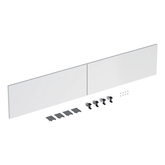 Geberit iCon Set Schubladenfronten für Unterschrank für Doppelwaschtisch, 2 Schubladen, Weiß, B Waschtisch 120cm/lack. hochgl