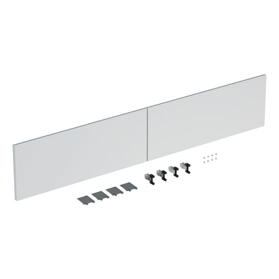 Geberit iCon Set Schubladenfronten für Unterschrank für Doppelwaschtisch, 2 Schubladen, Weiß, Waschtisch 120cm/lackiert matt