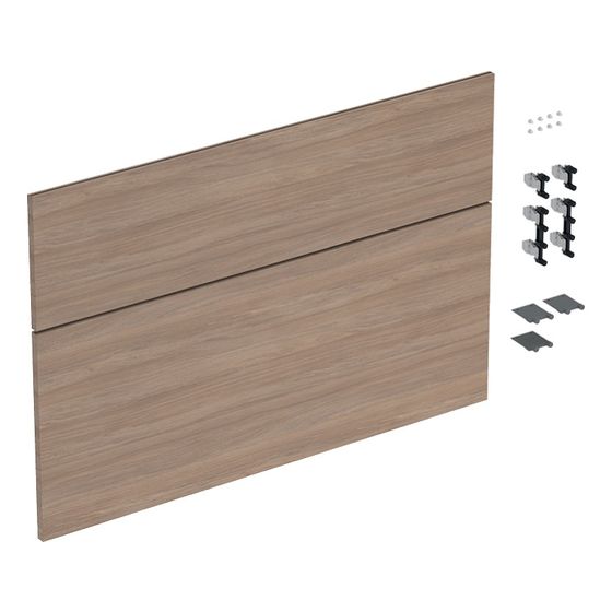 Geberit iCon Set Schubladenfronten für Unterschrank für Waschtisch, 2 Schubladen, Waschtisch 90cm, Eiche Melamin Holzstruktur
