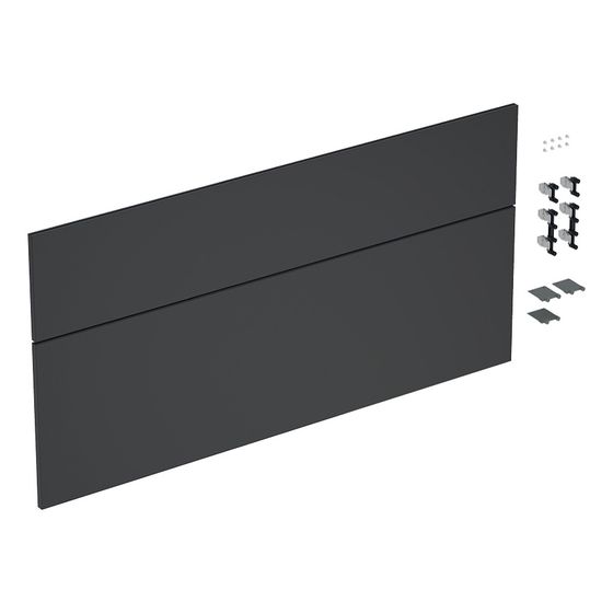 Geberit iCon Set Schubladenfronten für Unterschrank für Waschtisch, 2 Schubladen, Breite Waschtisch 120cm, Lava lackiert matt