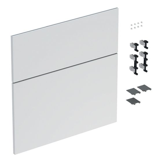 Geberit iCon Set Schubladenfronten für Unterschrank für Waschtisch, 2 Schubladen, Weiß, Breite Waschtisch 60cm/lackiert matt