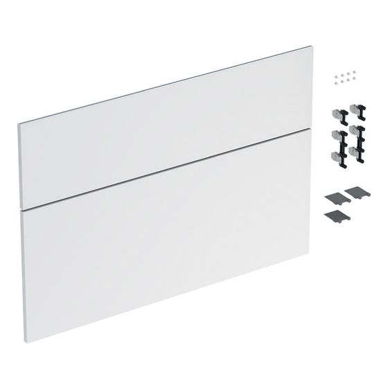Geberit iCon Set Schubladenfronten für Unterschrank für Waschtisch, 2 Schubladen, WT 90cm, Weiß lackiert hochglänzend