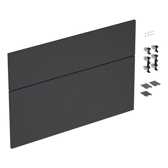Geberit iCon Set Schubladenfronten für Unterschrank für Waschtisch, 2 Schubladen, Breite Waschtisch 90cm, Lava lackiert matt