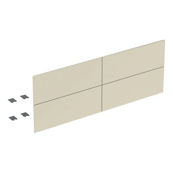 Geberit Set Schubladenfronten für ONE Unterschrank 4 Schubladen für Waschtisch 135cm Sandgrau lackiert hochglänzend