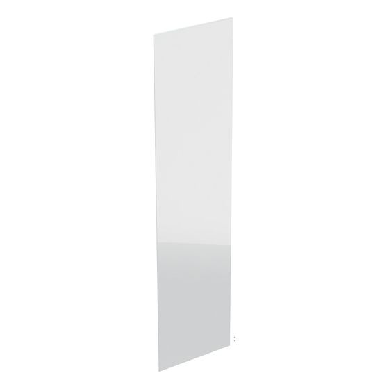 Geberit Acanto Tür für Hochschrank mit 1 Tür, Innenspiegel, verkürzte Ausladung, Breite 45cm, Weiß/Glas