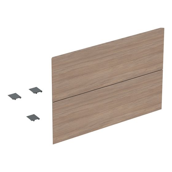 Geberit Set Schubladenfronten für ONE Unterschrank für Waschtisch, 2 Schubladen, 75cm Eiche natur/Melamin Holzstruktur