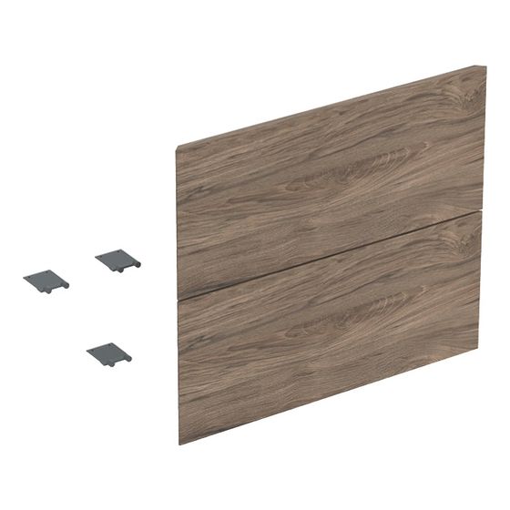 Geberit Set Schubladenfronten für ONE Unterschrank für Waschtisch, 2 Schubladen, B 60cm Nussbaum/Melamin Holzstruktur