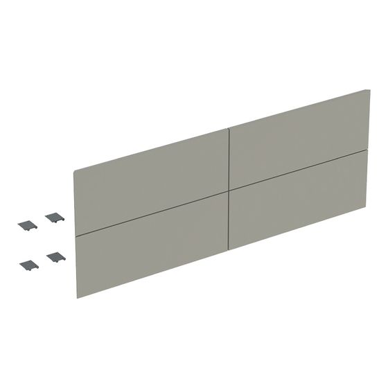 Geberit Set Schubladenfronten für ONE Unterschrank für Waschtisch, 2 Schubladen, Breite 135cm, Greige/lackiert matt