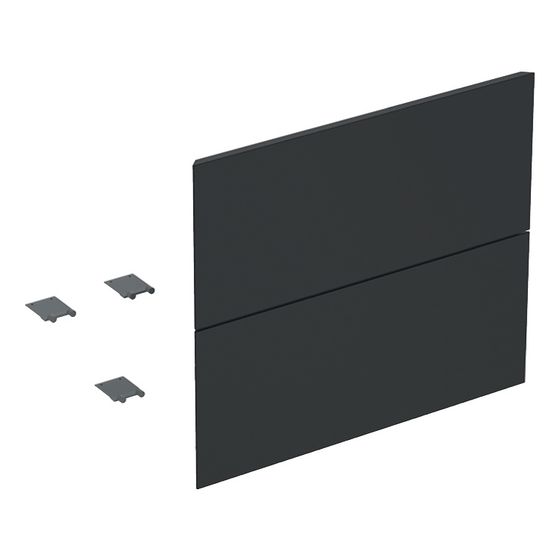 Geberit Set Schubladenfronten für ONE Unterschrank für Waschtisch, 2 Schubladen 60cm, Mattschwarz, lackiert matt