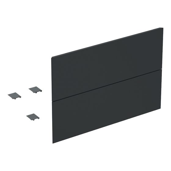 Geberit Set Schubladenfronten für ONE Unterschrank für Waschtisch, 2 Schubladen 75cm, Mattschwarz, lackiert matt