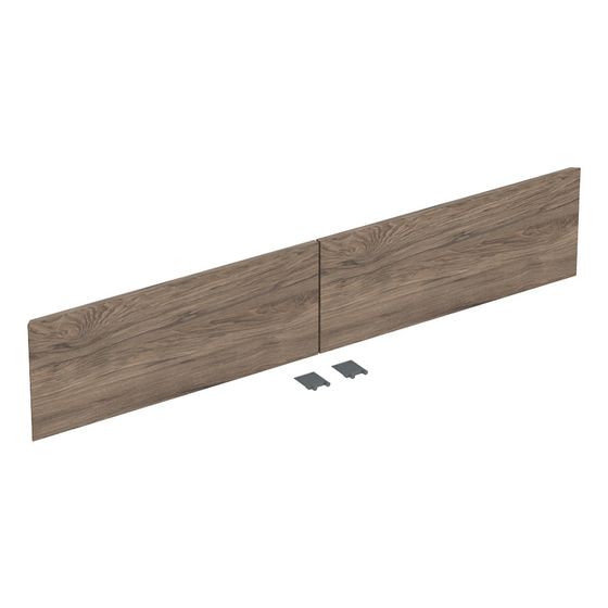 Geberit Set Schubladenfronten für ONE Unterschrank für Waschtisch, 2 Schubladen 135cm, Nussbaum hickory, Melamin Holzstruktur