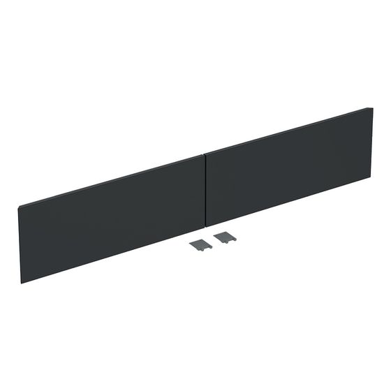 Geberit Set Schubladenfronten für ONE Unterschrank für Waschtisch, 2 Schubladen 135cm, Mattschwarz, lackiert matt