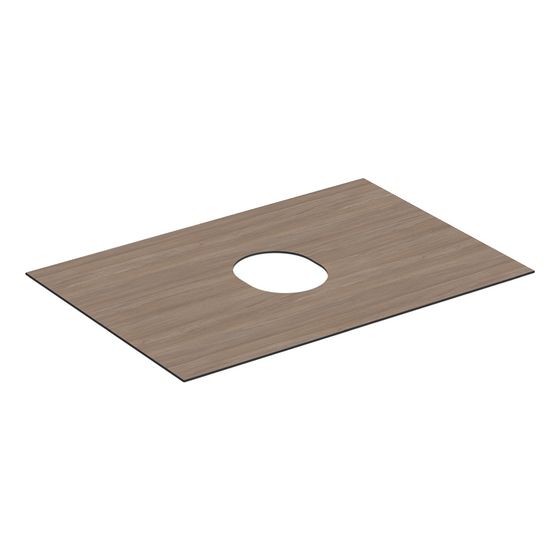 Geberit Abdeckplatte für VariForm Unterschrank für Aufsatzwaschtisch, 1 Schublade, Breite 75cm, Eiche Melamin Holzstruktur