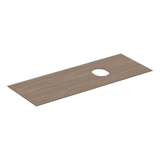 Geberit Abdeckplatte für VariForm Unterschrank für Aufsatzwaschtisch, 2 und 3 Schubladen, B 135cm, Eiche Melamin Holzstruktur