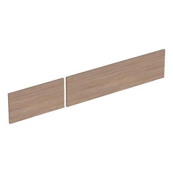 Geberit Set Schubladenfronten für VariForm Unterschrank für Aufsatzwaschtisch, 2 Schubladen, 135cm, Eiche Melamin Holzstruktur