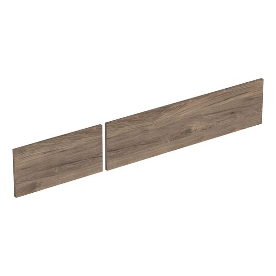 Geberit Set Schubladenfronten für VariForm Unterschrank, Aufsatzwaschtisch, 2 Schubladen, 135cm, Nussbaum/Melamin Holzstruktur