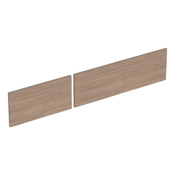 Geberit Set Schubladenfronten für VariForm Unterschrank für Aufsatzwaschtisch, 2 Schubladen, 120cm, Eiche Melamin Holzstruktur