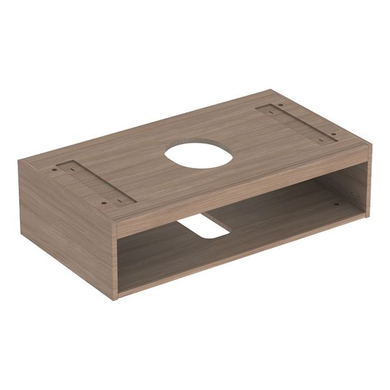 Geberit Korpus für VariForm Unterschrank für Aufsatzwaschtisch, 1 Schublade, Breite 90cm, Eiche Melamin Holzstruktur