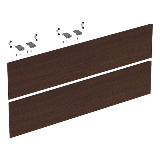Geberit Set Schubladenfronten für ONE Unterschrank für WT verkürzte Ausladung 105cm Nussbaum amerikanisch Echtholzfurnier