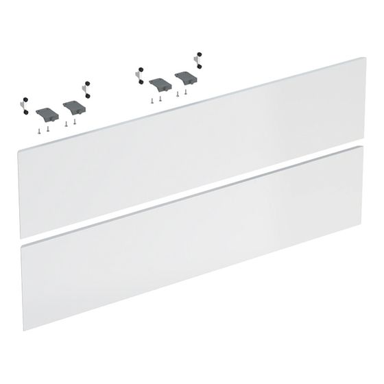 Set Schubladenfronten für ONE Unterschrank für Waschtisch, verkürzte Ausladung B 105cm, Weiß, lackiert hochglänzend