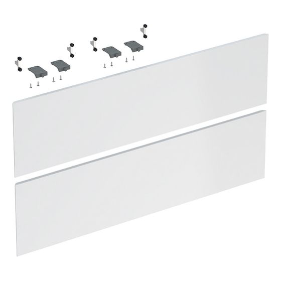 Set Schubladenfronten für ONE Unterschrank für Waschtisch, verkürzte Ausladung B 90cm, Weiß, lackiert hochglänzend
