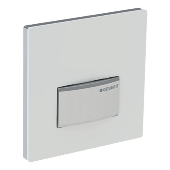 Geberit Typ 50 Betätigungsplatte für Urinalsteuerung mit pneumatischer Spülauslösung, Square 13x13x0,8cm, Sonderanfertigung