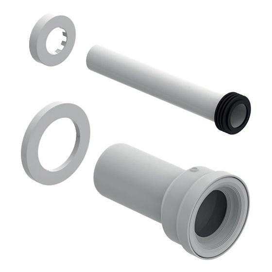 Geberit Anschlussset Bambini, 90mm, 85-102mm, PP, Weiß, 152408001