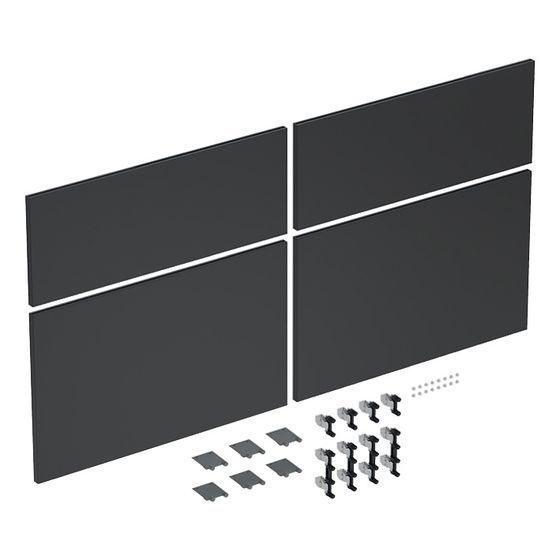Geberit iCon Set Schubladenfronten für Unterschrank für Doppelwaschtisch, 4 Schubladen, B Waschtisch 120cm, Lava lackiert matt