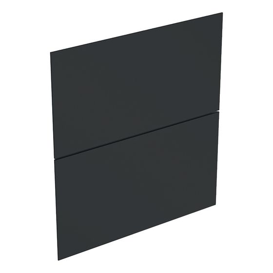 Geberit Set Schubladenfronten für ONE Seitenschrank 2 Schubladen, Breite 45cm, Mattschwarz, lackiert matt