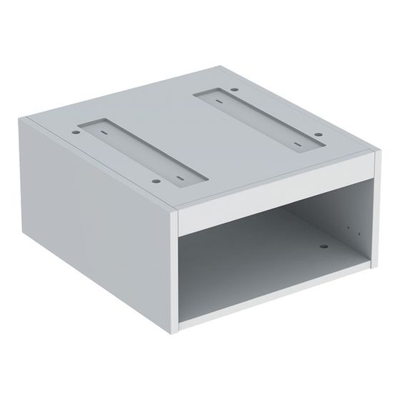 Geberit Korpus für VariForm Unterschrank für Aufsatzwaschtisch, 2 Schubladen, B 45cm, Höhe 23,5cm, Weiß/lackiert hochglanz