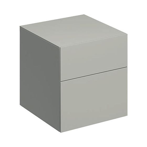 Geberit Xeno2 Seitenschrank 2 Schubladen, 45x51x46,2cm, Greige/lackiert matt