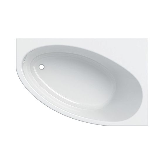 Geberit Renova asymmetrische Badewanne Länge 100cm, Breite 100cm, Abgang links