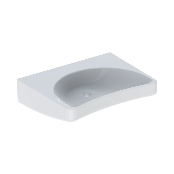 Geberit Paracelsus Waschtisch, Breite 64cm, Tiefe 49cm, ohne Hahnloch, ohne Überlauf, Weiß