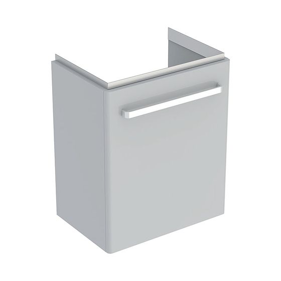 Geberit Renova Compact Unterschrank, Waschtisch, 1 Tür, 50x60,4x36,7cm, Hellgrau/lackiert matt, Hellgrau/lackiert hochglänzend