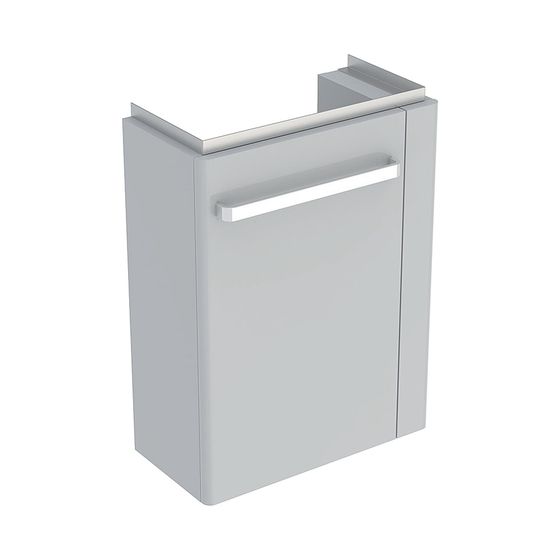 Geberit Renova Compact Unterschr., Handwaschbecken verk. Ausl. mit Handtuchh. 44,8x60,4x25,2 hellgr/lack matt hellgr/lack glänz