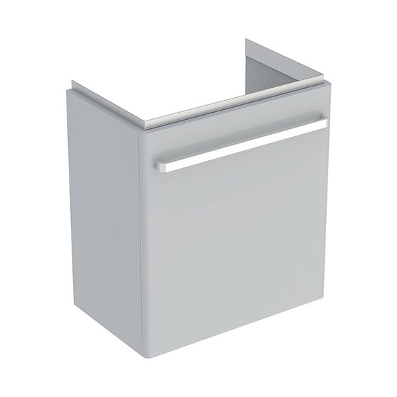 Geberit Renova Compact Unterschrank, Waschtisch, 1 Tür, 55x60,4x36,7cm, Hellgrau/lackiert matt, Hellgrau/lackiert hochglänzend
