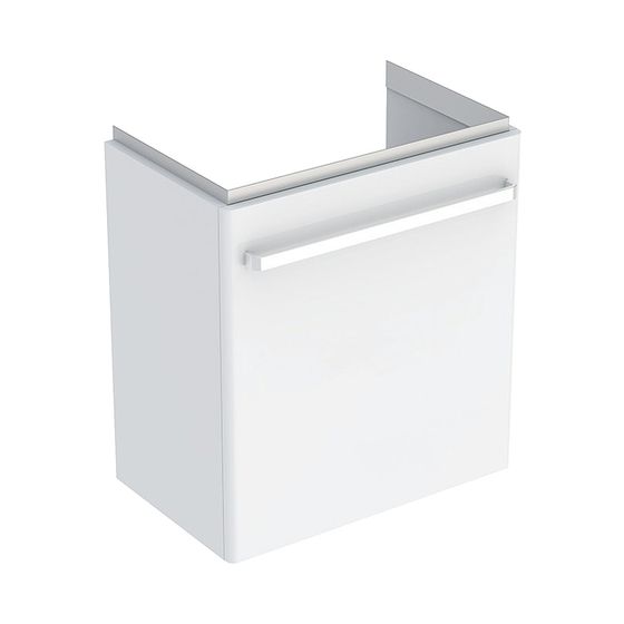 Geberit Renova Compact Unterschrank, Waschtisch, 1 Tür, 55x60,4x36,7cm, Weiß lackiert matt, Weiß lackiert hochglänzend