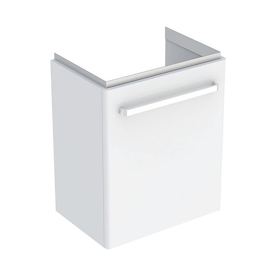 Geberit Renova Compact Unterschrank, Waschtisch, 1 Tür, 50x60,4x36,7cm, Weiß lackiert matt, Weiß lackiert hochglänzend