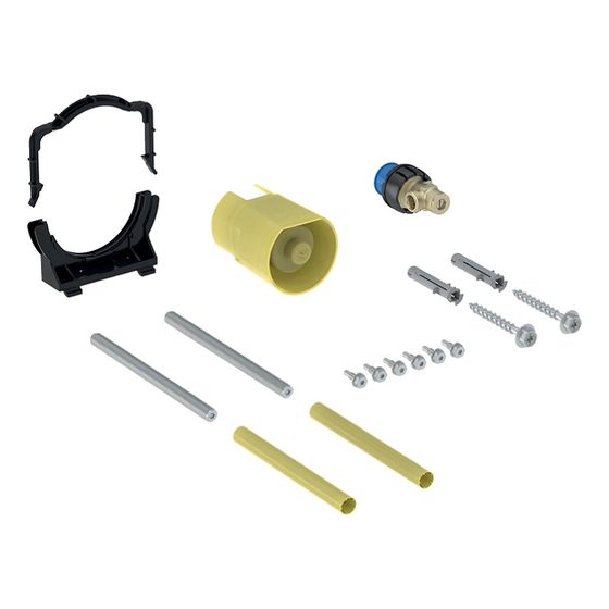 Geberit Montagezubehör für Duofix Element für Wand-WC, mit Delta UP-Spülkasten 12cm und Rohrschelle