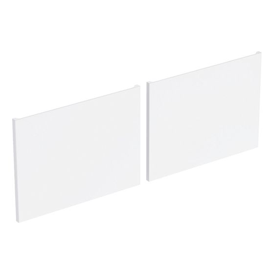 Geberit Set Schubladenfronten für Unterschrank für Waschtisch schmaler Rand Weiß/lackiert glänzend Waschtisch 130cm 2 Stück